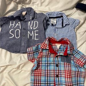 Infant 0-3 months Set of 3 button down shirts